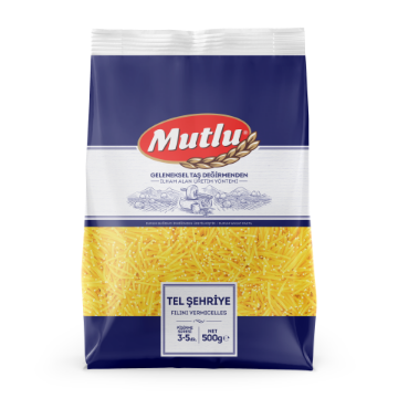 MUTLU MAKARNA TEL ŞEHRİYE 500 GR resmi
