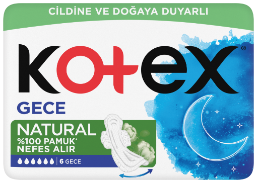 KOTEX NATURAL ULTRA SINGLE GECE (6X24) resmi