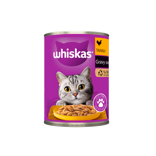 WHİSKAS TAVUKLU VE GRAVY SOSLU  400G*24 resmi