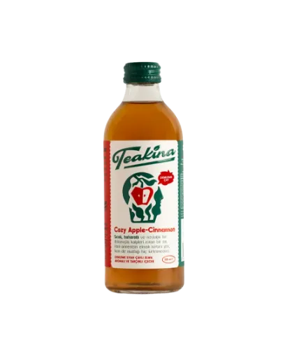 TEAKİNA-SĞK ÇAY ELM&TARÇ 330 ML CAM ŞİŞE resmi